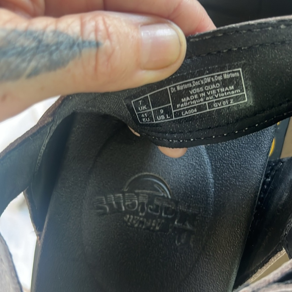 Dr. Martens Black and Cream Sandals - Picture 7 of 13